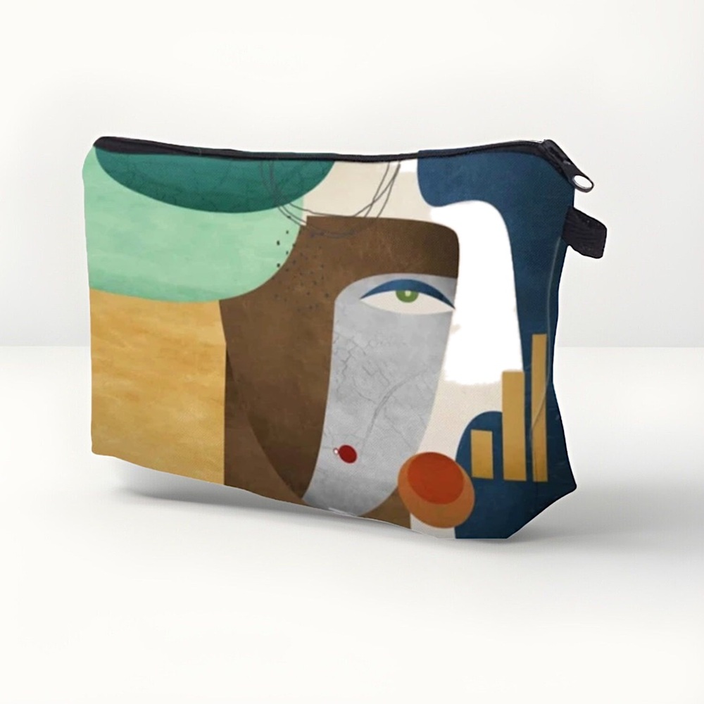 Abstract Art Zipper Makeup Bag